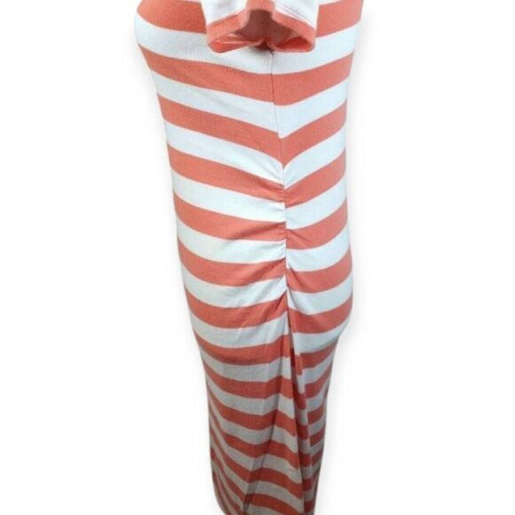 LIZ LANGE MATERNITY PEACH STRIPE DRESS SZ.S EUC. - Picture 4 of 7